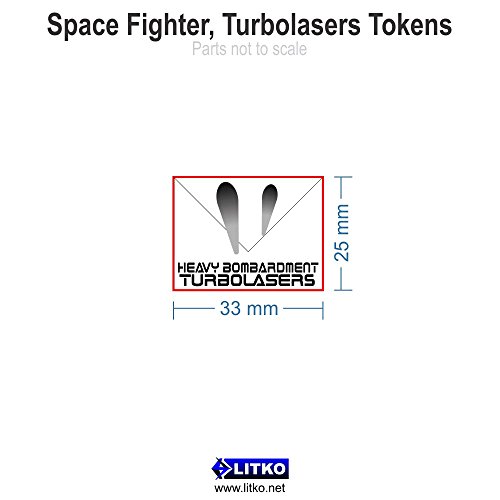 Space Fighter, Turbolasers Tokens, Fluorescent Green (5)
