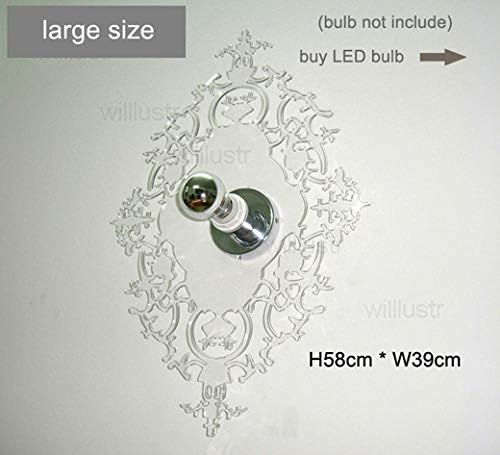 GYBYB Modern Josephine 5D Wall Sconce Light Transparent Sculptured PMMA Acrylic Art Decor Shadow Cafe Hotel Dinning Room Lamp Fixture@largesize_220-240V