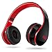 Sentey Flow Black/Red Foldable Headphones LS-4222