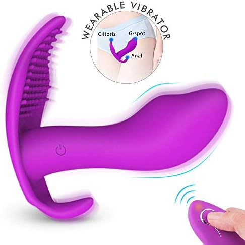 Lovetotoro Butterfly Panties Wireless Wearable V'iberator Famale Toy, Strongest Therapuetic 10 Frequency Electric M'assage Wand with AnalPlug Vibrating Egg V'ibrate S'timulator for Women Tshirt -T6