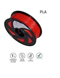 Lee Fung Pla filamento de impresión 3d dimensional Precisión +  2.2 lb carrete material de bricolaje herramientas (rojo)