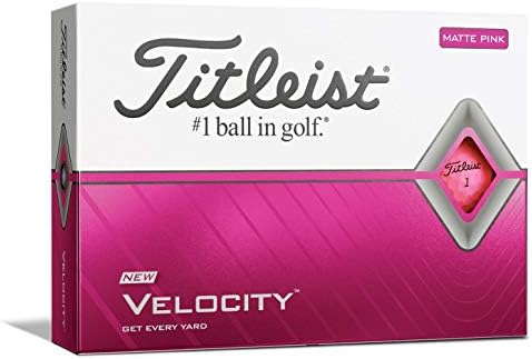 Titleist Velocity Golf Balls, Matte Pink, (One Dozen) (T8325S)