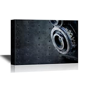 Canvas Wall Art - Detail of The Lens of a Very Old Camera - Gallery Wrap Modern Home Art | Ready to Hang - 12x18 inches