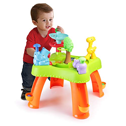 infunbebe Activity Ball Run Table Learning and Activity Table for Toddlers, Early Development Multiplayer Learning Table with Ball Drop Toys and Game Mode - Thumbnail 4