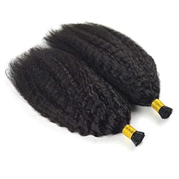 Amazon Com Afro Kinky Curly I Tip Hair Extension 100 Human Hair