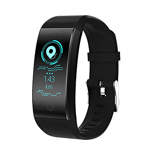 Lisin Smartwacth QW18 Smart Watch Sports Fitness Activity Heart Rate Tracker Blood Pressure Watch (Black)