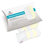 Organic Bamboo Nursing Pads for Breastfeeding and Pumping | Perfect Baby Shower Gift | Ultra-Soft Washable Reusable Nursing Bra Pads with Laundry Bag (8 Pack)