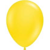 Maple City Rubber 100-09 11" Tuf-Tex Yellow Latex Balloons,