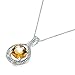 Sterling Silver Citrine Pendant (1.30 CT) With 18 Inch Chain