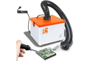 M-T Solder Fume Extractor, 243 m³/h Strong Suction, Low Noise High Efficiency 3-speed Smoke Extractor Suitable for Laser Engraving, Soldering Iron, DTF, Printing, DIY Welding Smoke Absorption