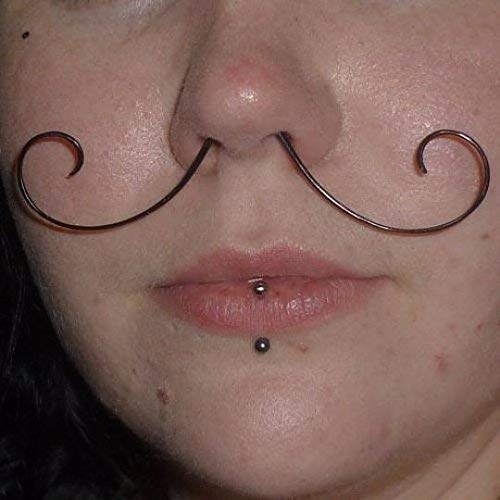 mustache septum piercing