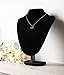 Necklace Display - Jewelry Display Stand - Black Velvet Necklace Display Bust Holder 11.5 x 7.5 x 3.5 Inches
