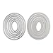 Fyore Cutting Dies 6 Pcs Round Metal Stencil Template Mould for DIY Scrapbooking Album Paper Card Embossing Craft Decoration (6 Pcs Oval)