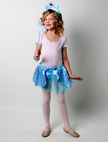 3 Pcs Blue Princess Tiara, Wand & Tutu Set