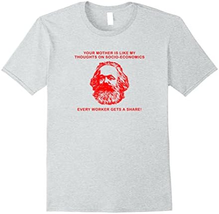 Mens Your Mother Is Like My Thoughts On Economics Funny T-Shirt 2XL Heather Grey