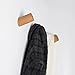 Astra Gourmet Natural Wooden Coat Hooks Wall Mounted - Vintage Single Organizer Hangers, Handmade Craft Hat Rack (Beech Wood, pack of 4)