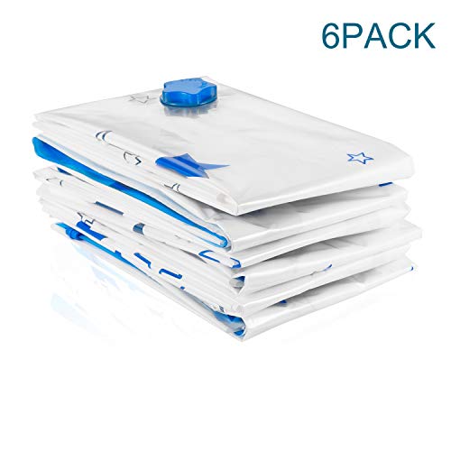 image for WAYEEE Premium Reusable Vacuum Storage Bags with Free Hand Pump,Jumbo 