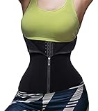 Eleady 3 Clip& 1 Zipper 6 Spiral Boned Waist Trainer Corset Sport Workout Body Shaper Tummy Control