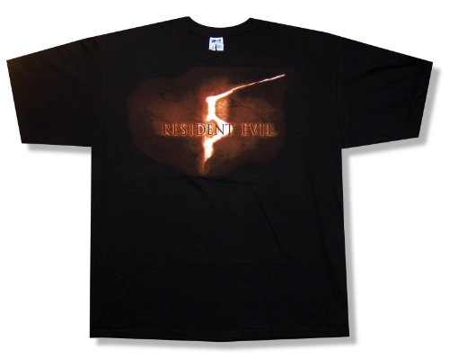 Resident Evil "5" Logo Black T-Shirt New Adult