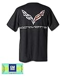 C7 Corvette Logo Flag T-shirt : Charcoal