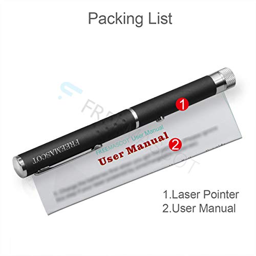 FreeMascot Green/Red Light Line Beam Presenter Pen (Black) (Green)