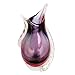 Hand Blown Multicolor Sommerso Art Glass Teardrop Vase 11