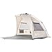 Easthills Outdoors Instant Shader Extended L Easy Up Beach Tent Sun Shelter for 2-4 Person - Extended Zippered Porch Beige
