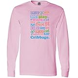 Inktastic Live Dream Cribbage Long Sleeve T-Shirts Small Classic Pink