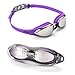 Olympia Nation Pro Swim Goggles - Purple with Mirrored Lenses