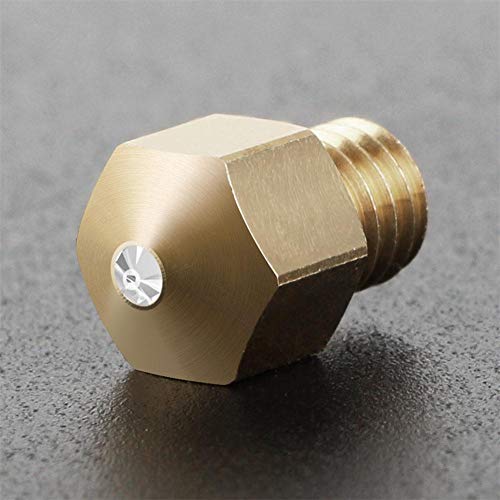 Heitaisi 0.4mm 3D Printer Nozzles, Wear Resistant Extruder Head for MK8 3D Printer, Compatible with PETG ABS PEI PEEK and Other Consumables