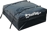 RoofBag Car Top Carrier - Made in USA - Waterproof Roof Top Bag - Fits all cars: with or without rack or side rails or cross bars - Includes heavy duty straps - 1 year warranty