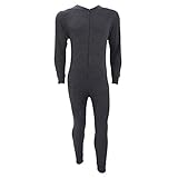 FLOSO Mens Thermal Underwear All In One Union Suit With Rear Flap (Standard Range)