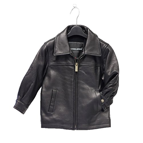Buy Kids Genuine Lambskin Black Leather Jacket Boys Size 3X (6 yr