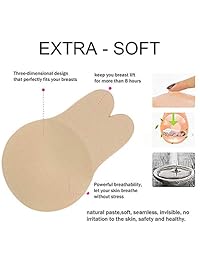 XHMuryobao - Tapa para pezón de mujer con pastas de pecho y sujetador sin pezón, desechable, color beige