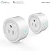 Mini Smart Socket Wifi Plug US Work with Alexa Echo Dot Voice Control No Hub Required Timing Function (2 Pack)