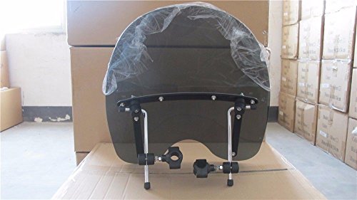 Smoke 18*16 Tinted Windshield for Kawasaki Yamaha Honda Suzuki Harley Motorcycle - Thumbnail 5