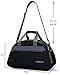 MIER 20 Inches Sports Gym Bag Travel Duffel Bag with Shoes Compartment for Women and Men(Black)
