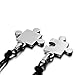 INBLUE Personalized Jigsaw Pendant Customized Engraving Name/Text for Couples Men Women Boyfriend Girlfriend Relationship Gifts Stainless Steel Jewelry (Silver Color)