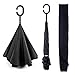 EEZ-Y Reverse Inverted Windproof Umbrella - Upside Down Umbrellas with C-Shaped Handle for Women and Men - Double Layer Inside Out Folding Umbrella