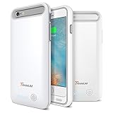 iPhone 6S / 6 Battery Case, Trianium Atomic Pro iPhone 6S Portable Charger (4.7 inch) Charging Case - 3200mAh Extended Rechargeable Battery Pack Juice Bank Power Cases [MFI Apple Certified]-White/Grey