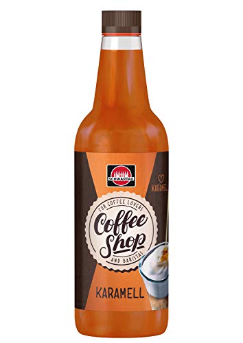 Schwartau Coffee Shop Starter Paket (Karamell-, Vanille-, Haselnussirup, Schoko- und Karamelltopping, 3 Pumpen… – Bild 3