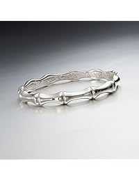 Ross-Simons Italian Sterling Silver Bamboo Bangle Bracelet