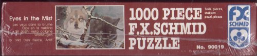 F.X. Schmid Puzzle 1000 Piece - "Eyes in the Mist" Wolf Puzzle