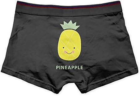 Pineapple Mens Black Boxer Briefs Trunk Underwear