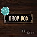 Deca ModaDrop Box Door Sign, Signs for Business, Door Signs, Drop Box Door Signs, Drop Box Door, Copper Finish, 9 x 3 inches