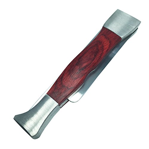 FULUSHOU 3 in 1 Stainless Steel And Rosewood Tobacco Pipe Smoke Knife Scraper Nozzle Cleaner Tamper