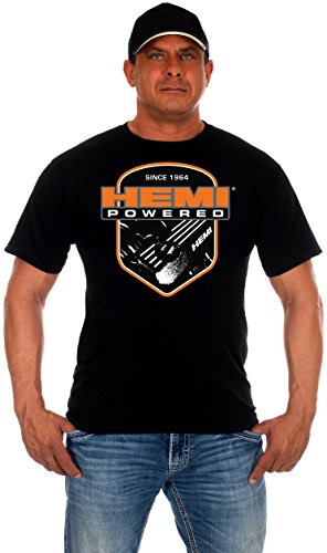 JH DESIGN GROUPmens Men's Hemi Powered Black T-shirt Short Sleeve Shirt