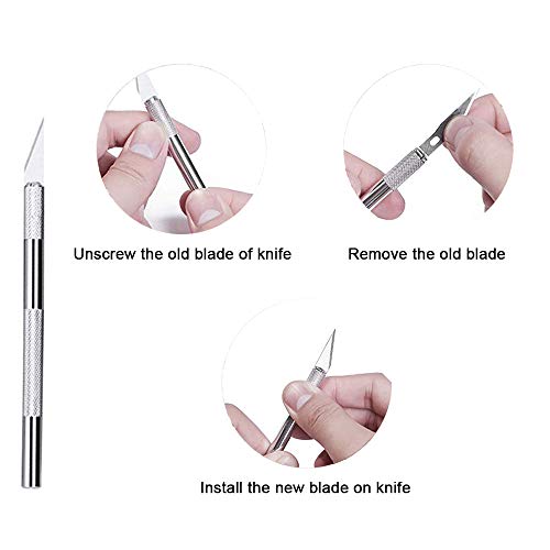 Huture 10pcs Soft Wrapping Folder Tool Squeegee Set Vehicle Window Tint Application Tools Kit Car Vinyl Cutter Knife Utility Knife and Blades for Installing Contact Paper Self-Adhesive Film