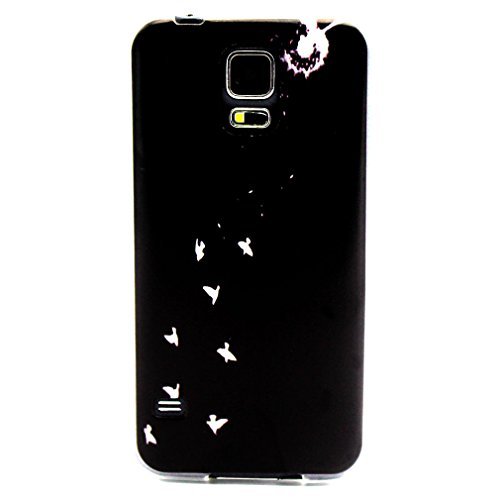 For Samsung Galaxy S5 / S5 Neo , ivencase Flying Dandelion Slim Ultra Thin Soft TPU Gel [Clear] Case Cover + One 