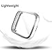 Seltureone(3 Pack Screen Protector Case Compatible for Fitbit Versa 2, Full Body Cover Scratch Resistant Shock Absorbing Ultra Slim Protective for Fitbit Versa 2 Cases (Clear,Black,Silver)